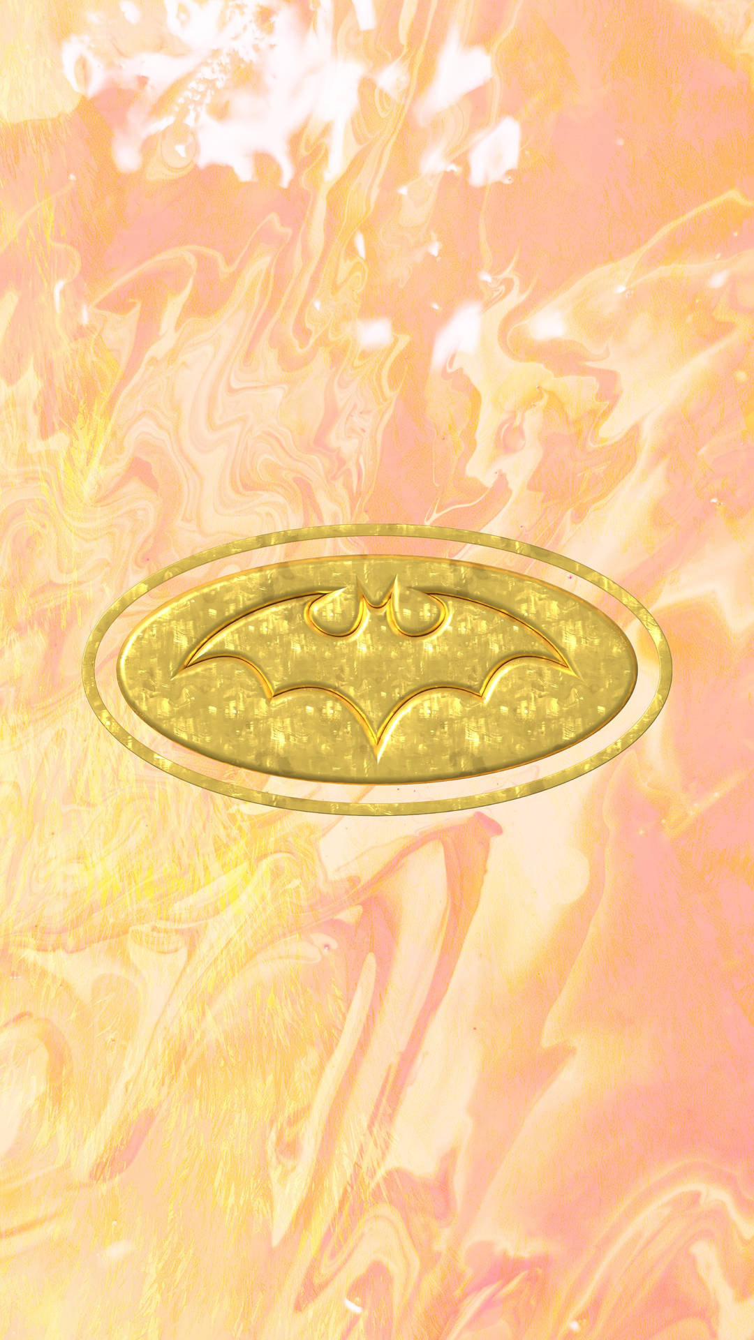 Gold 4K Gotham Batman Logo Phone Wallpaper