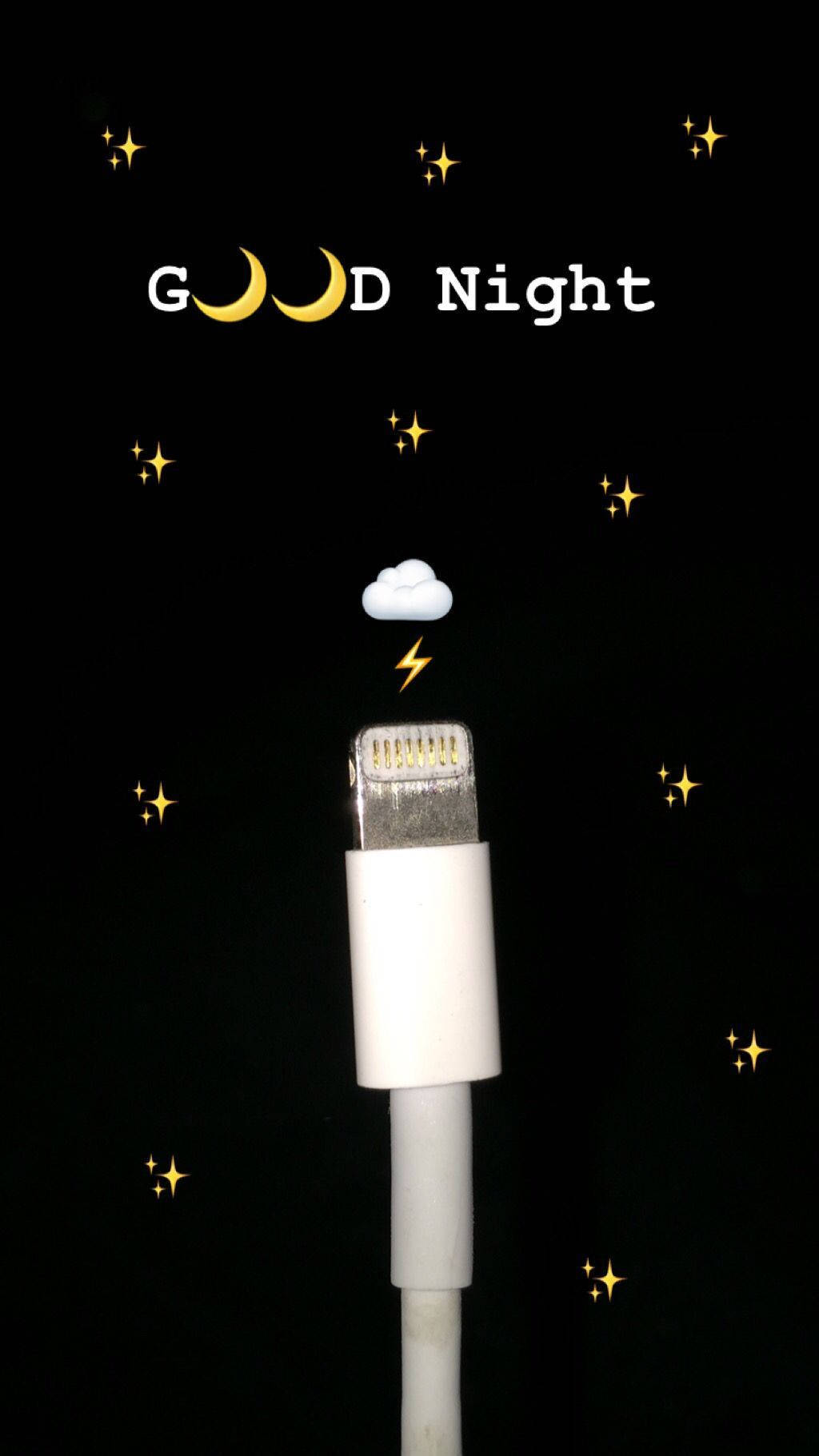 Good Night Apple Cable Wallpaper