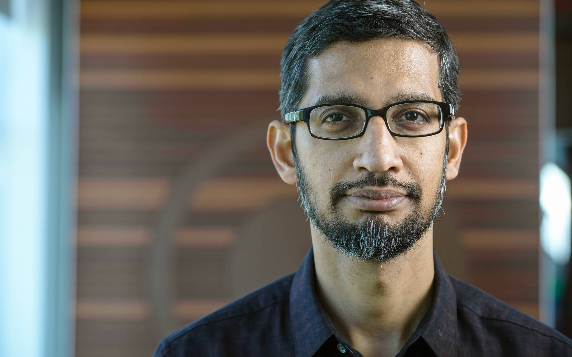 Google CEO Sundar Pichai Face Photograph Wallpaper