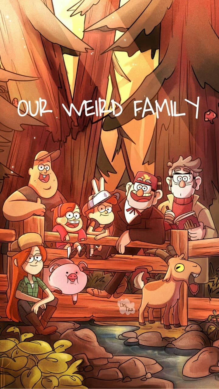 1.  "The Weird and Wonderful Family of Gravity Falls" Wallpaper
