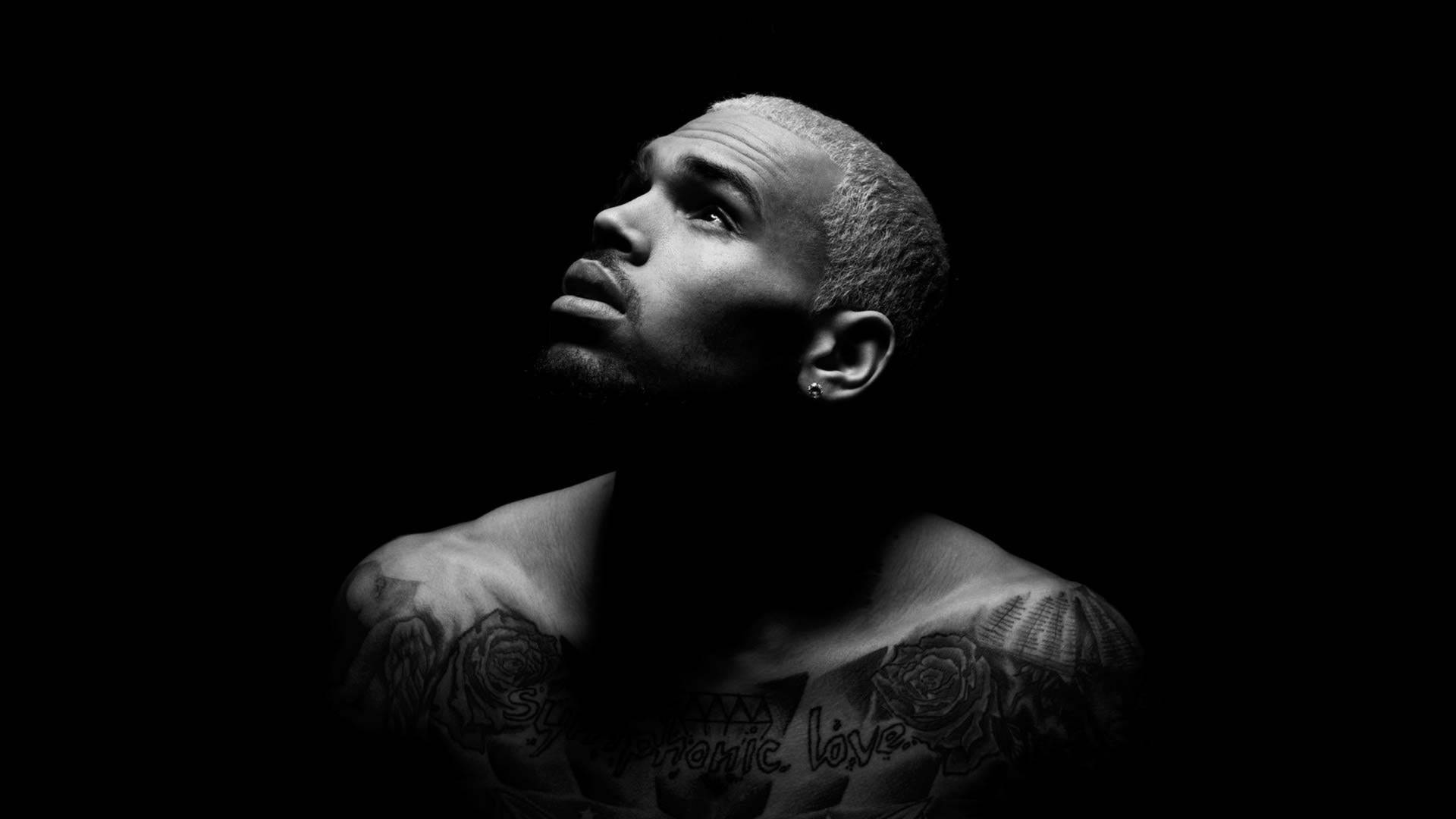 Grayscale Photography Chris Brown Wallpaper