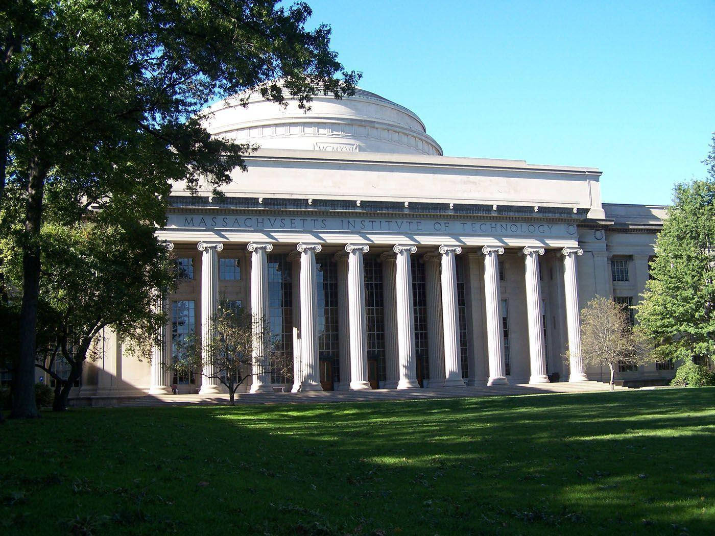 Caption: The Iconic Great Dome of MIT under a Clear Blue Sky Wallpaper