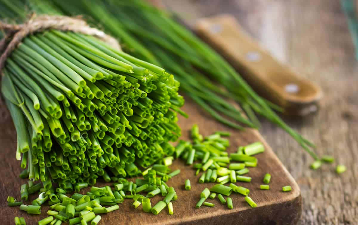 Green Chives Chopped In Small Pieces Wallpaper