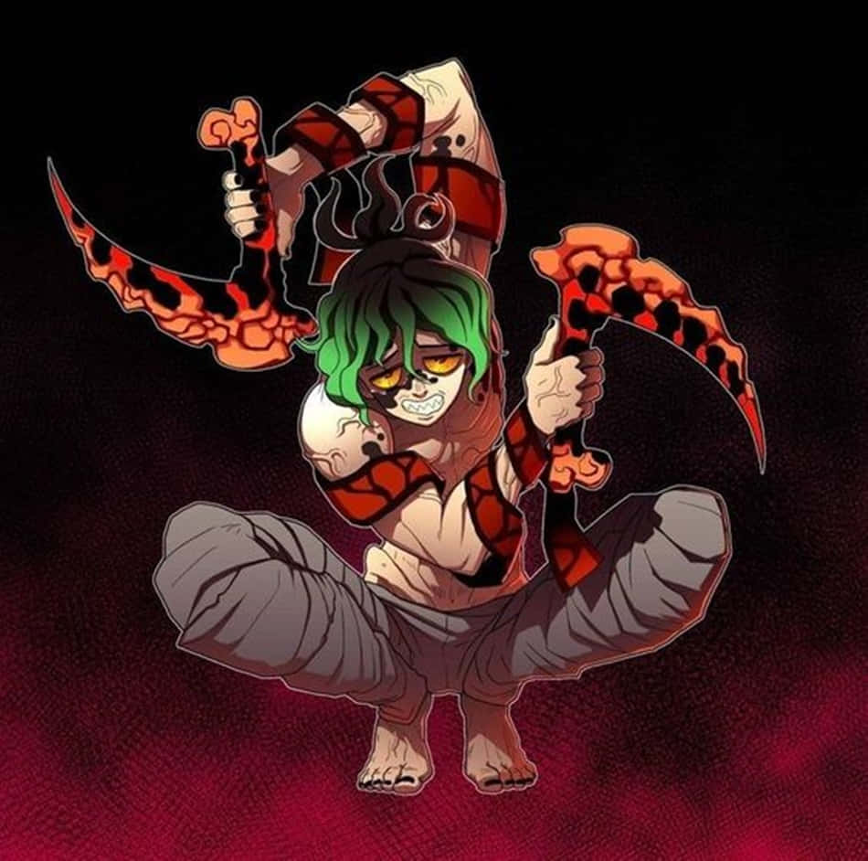 Fearless Gyutaro Demon Slayer Character Wallpaper