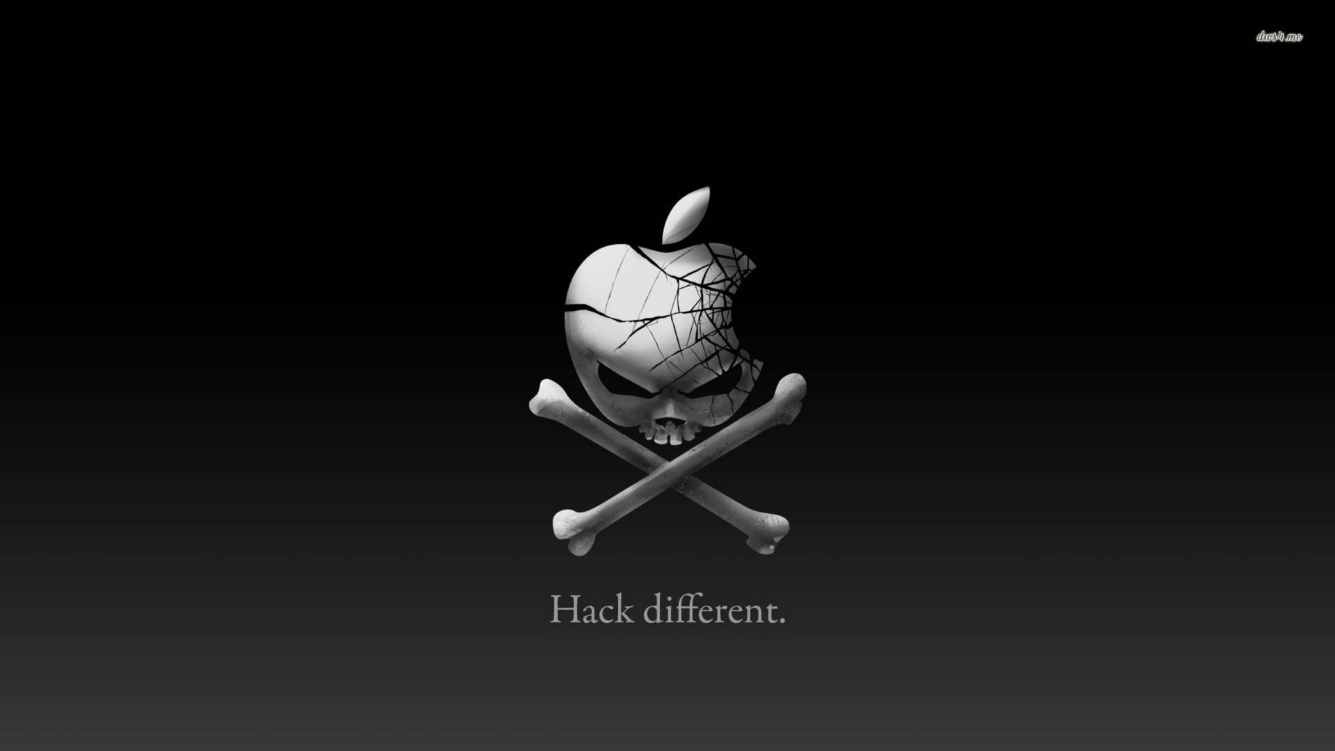 Hacker Logo Apple Skull Wallpaper