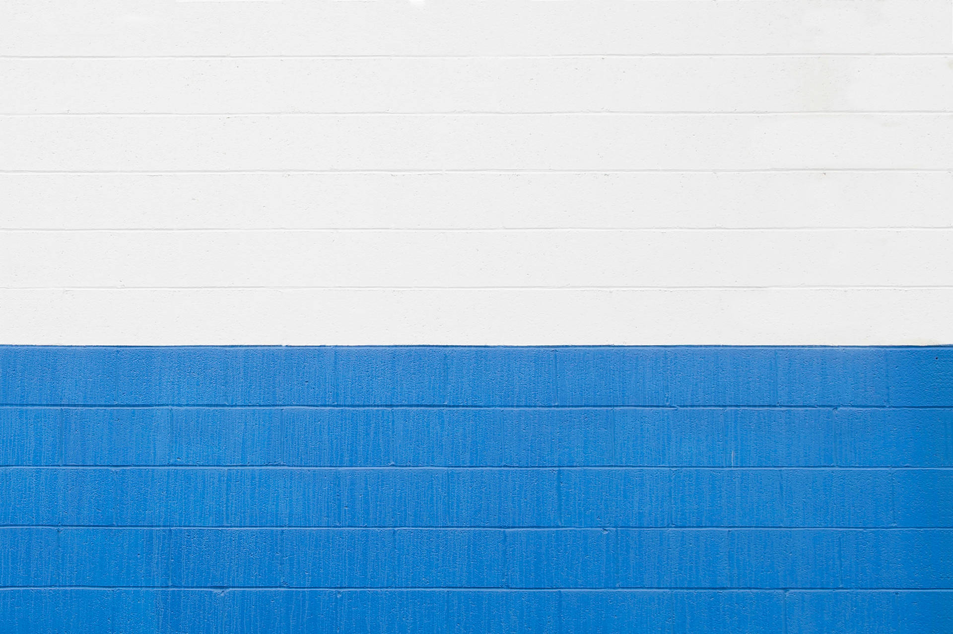 Half Blue And White Brick Wall Wallpaper