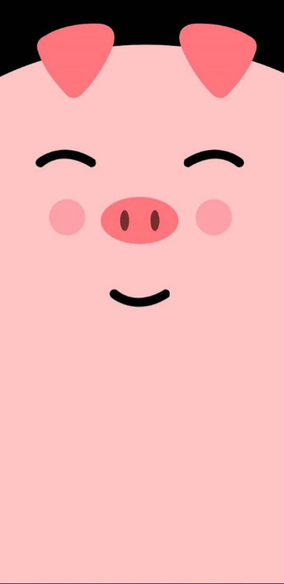 Happy Piggy Face Wallpaper