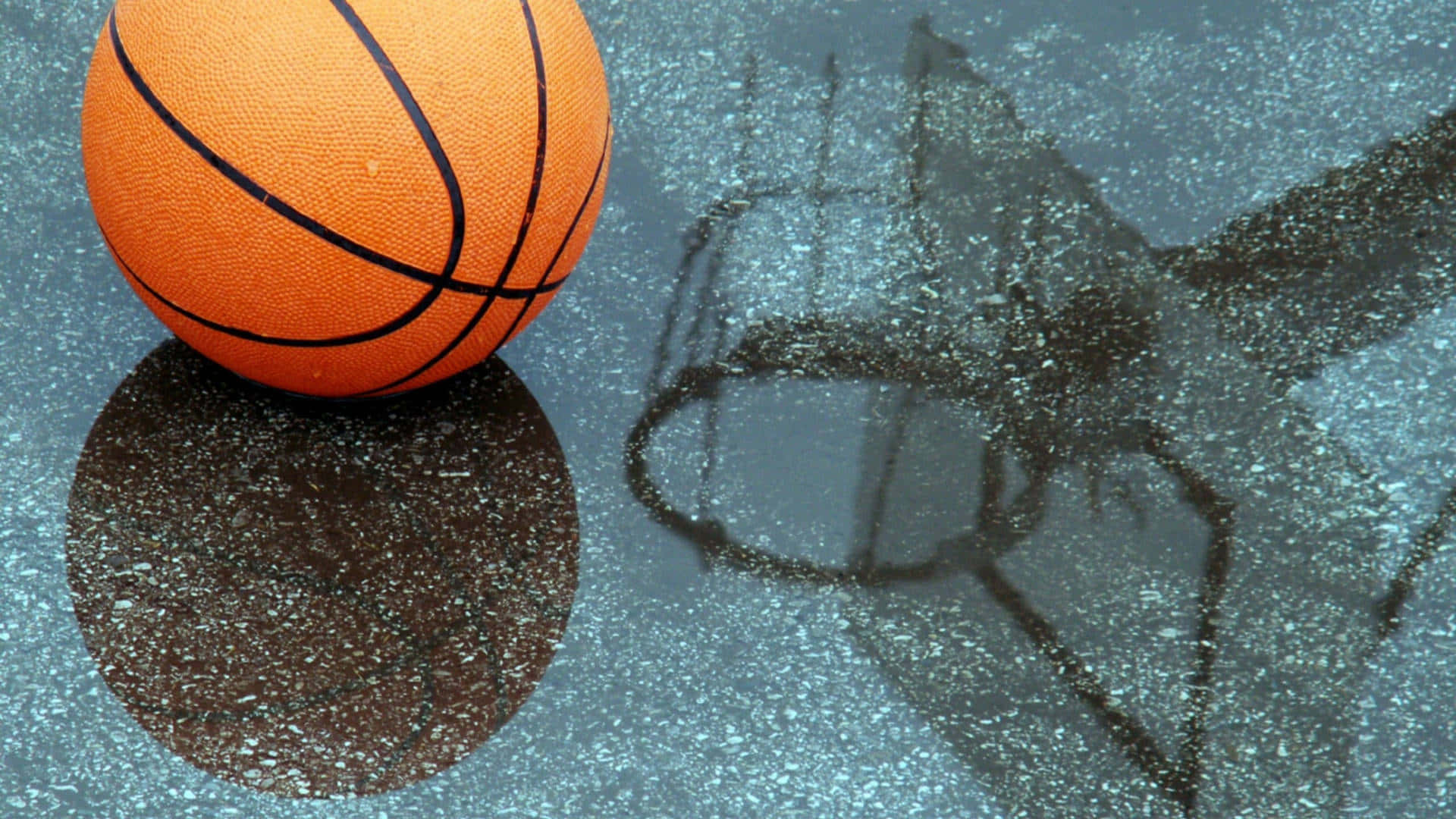 Hd Background Of Basketball On Puddled Ground