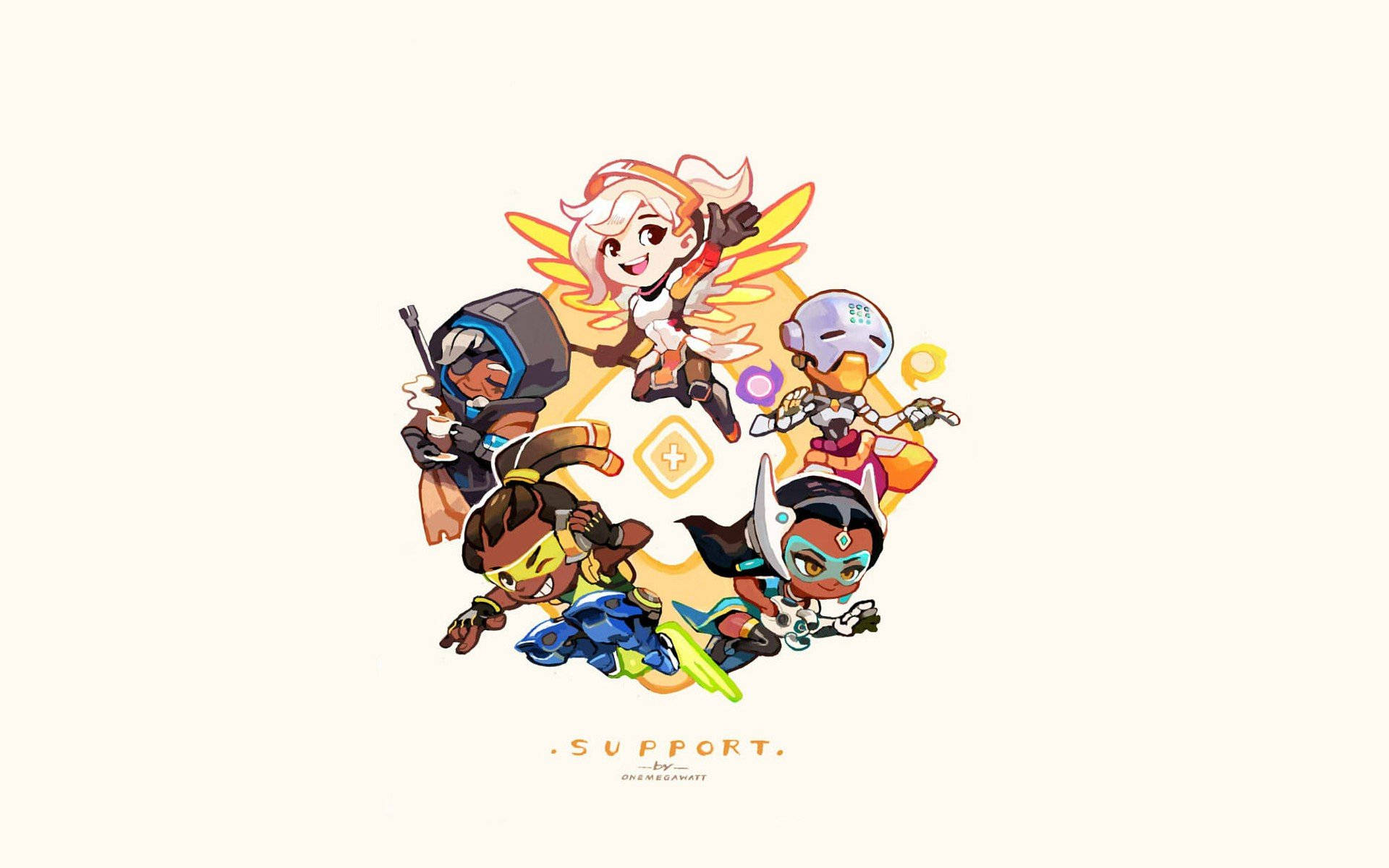 "The Future Generations of Heroes, United in Overwatch" Wallpaper