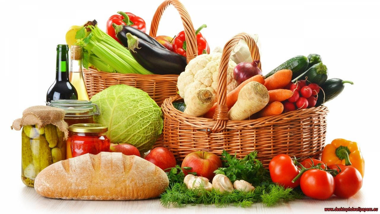 Fresh Harvest - A Basket Full Of Health And Wellness Wallpaper