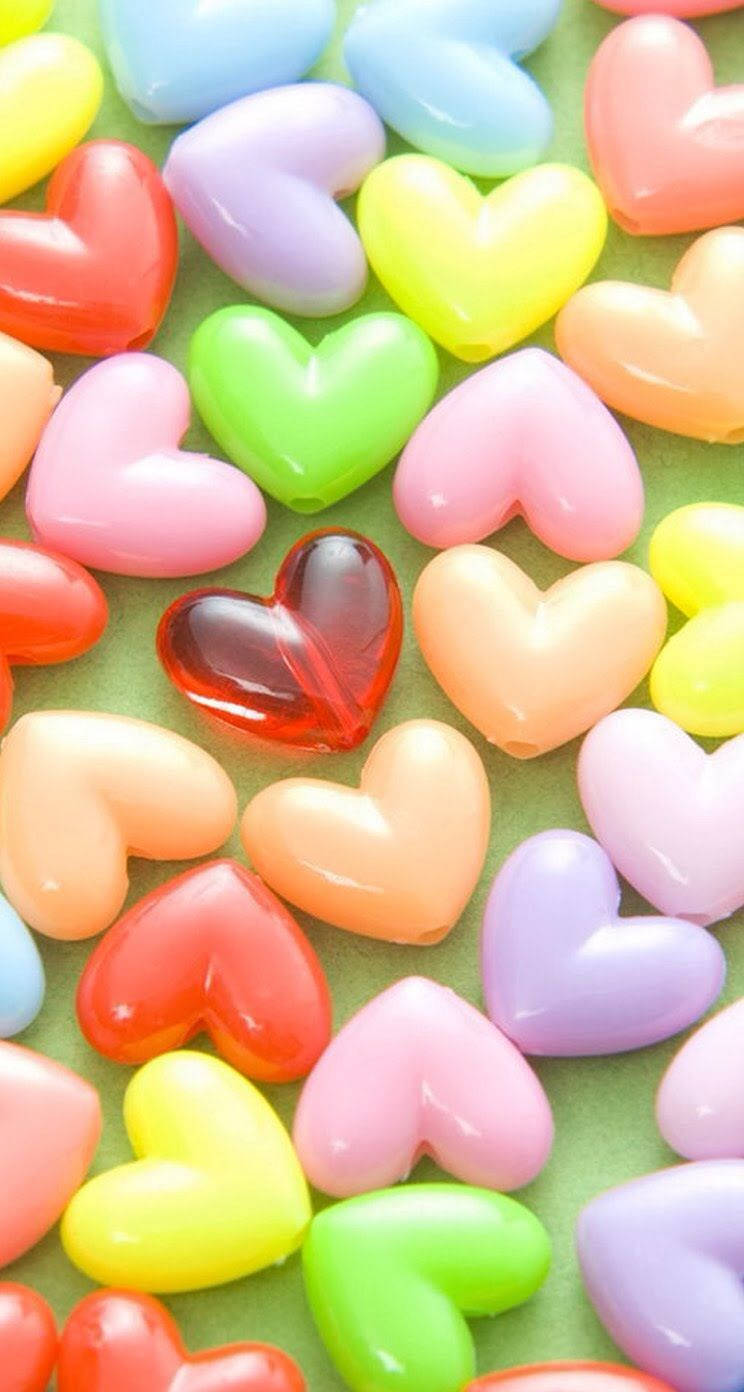 Heart-shaped Candy Girly Iphone Wallpaper