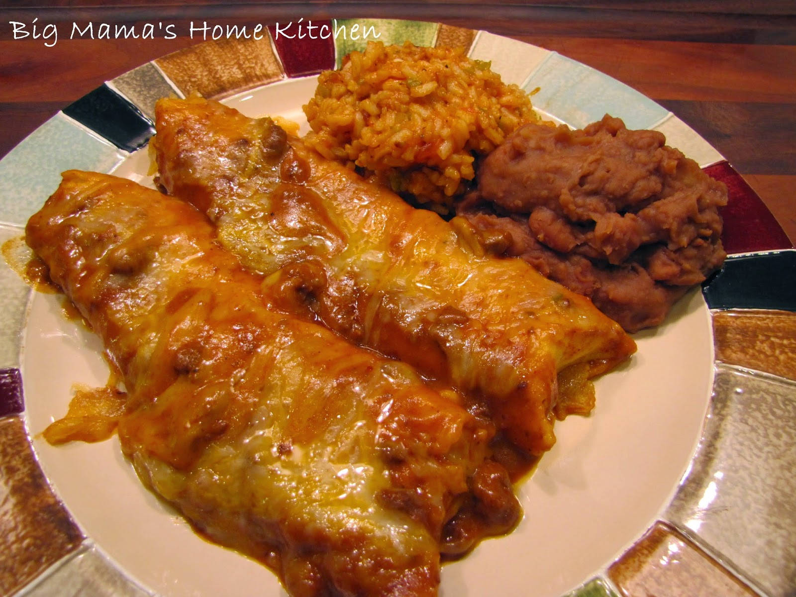 "Delicious Homemade Chicken and Rice Enchiladas" Wallpaper