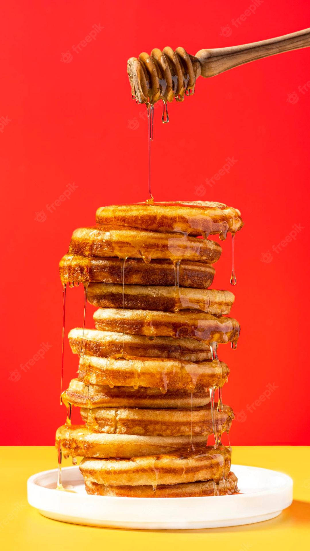 Honey Overload On Pancakes Wallpaper