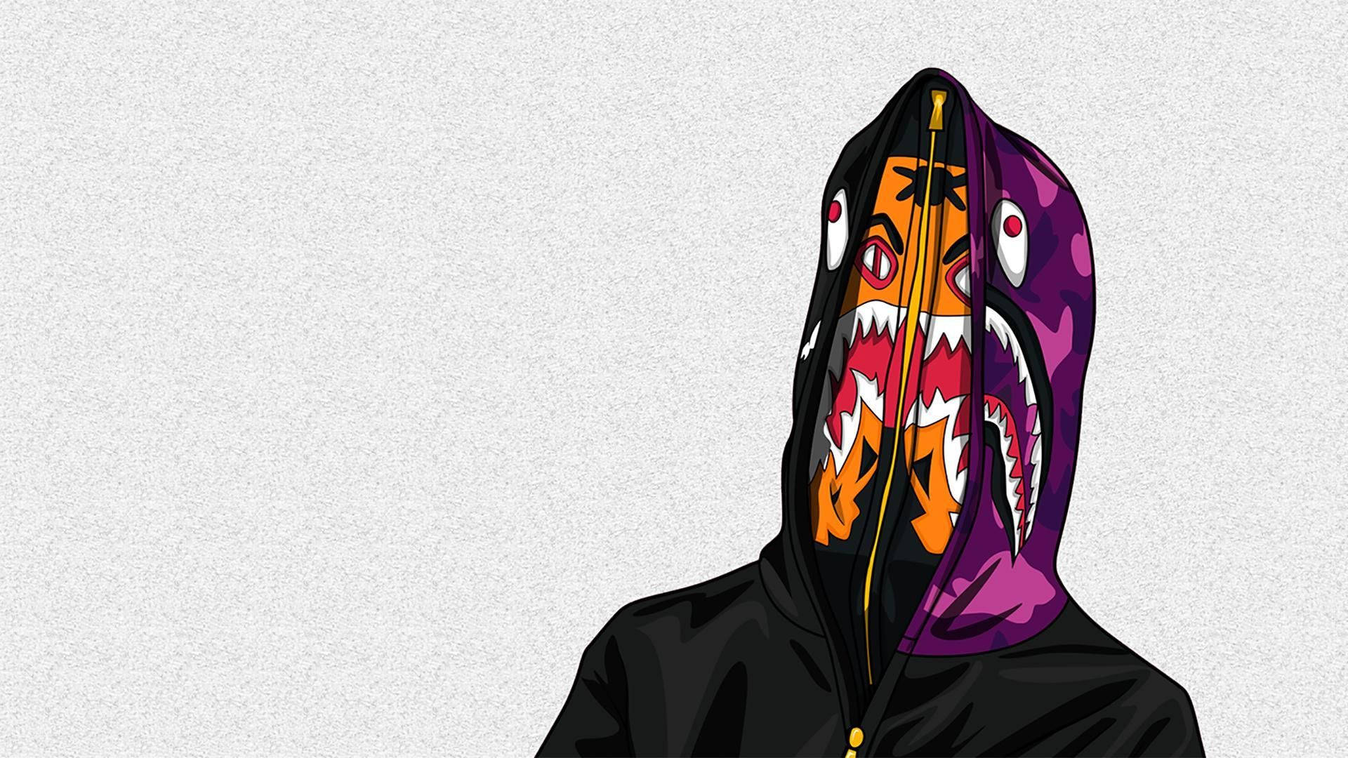 Trendy Graphic Face Hoodie Wallpaper