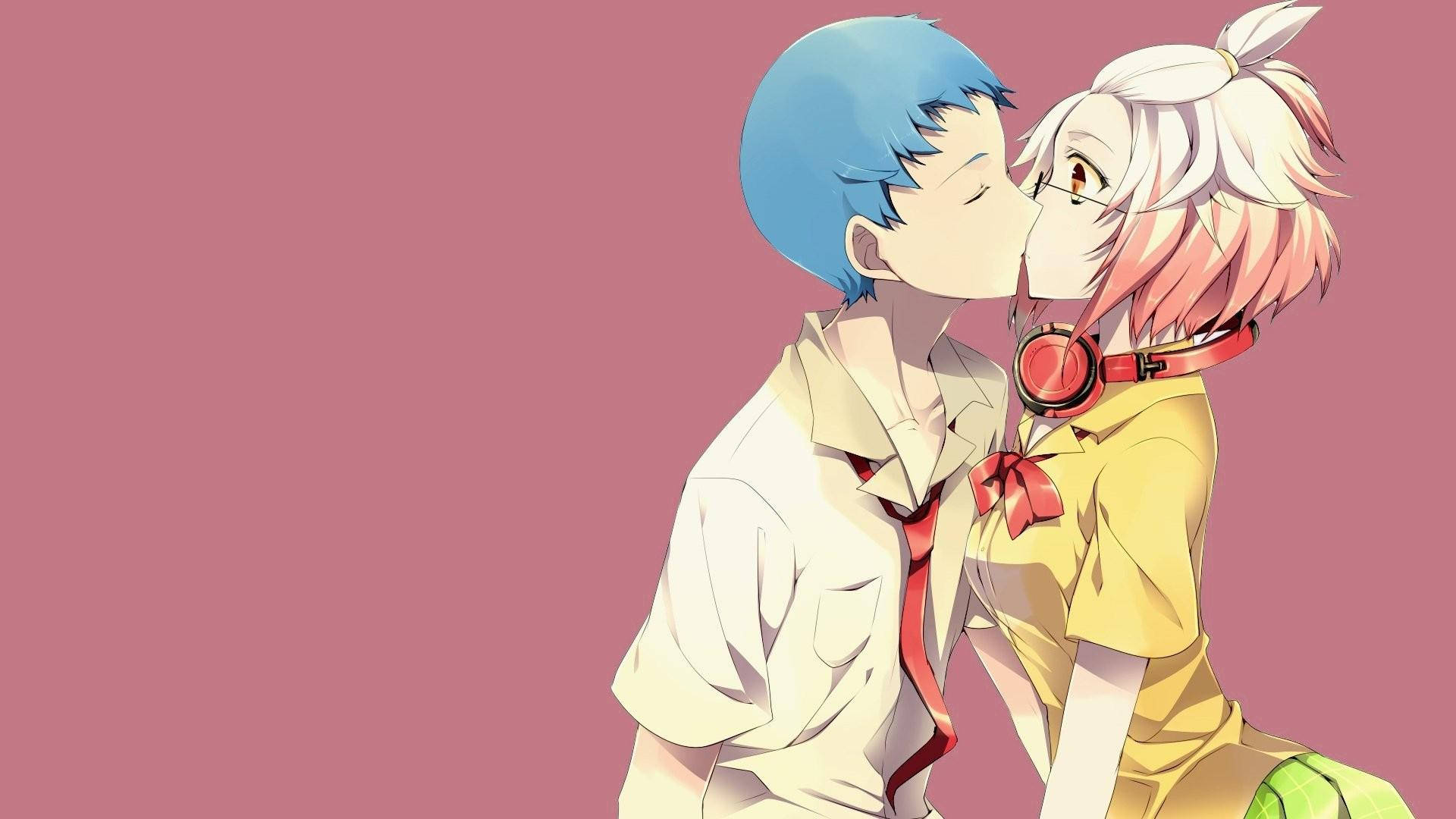 Hubert And Pascal Anime Couple Kiss Wallpaper