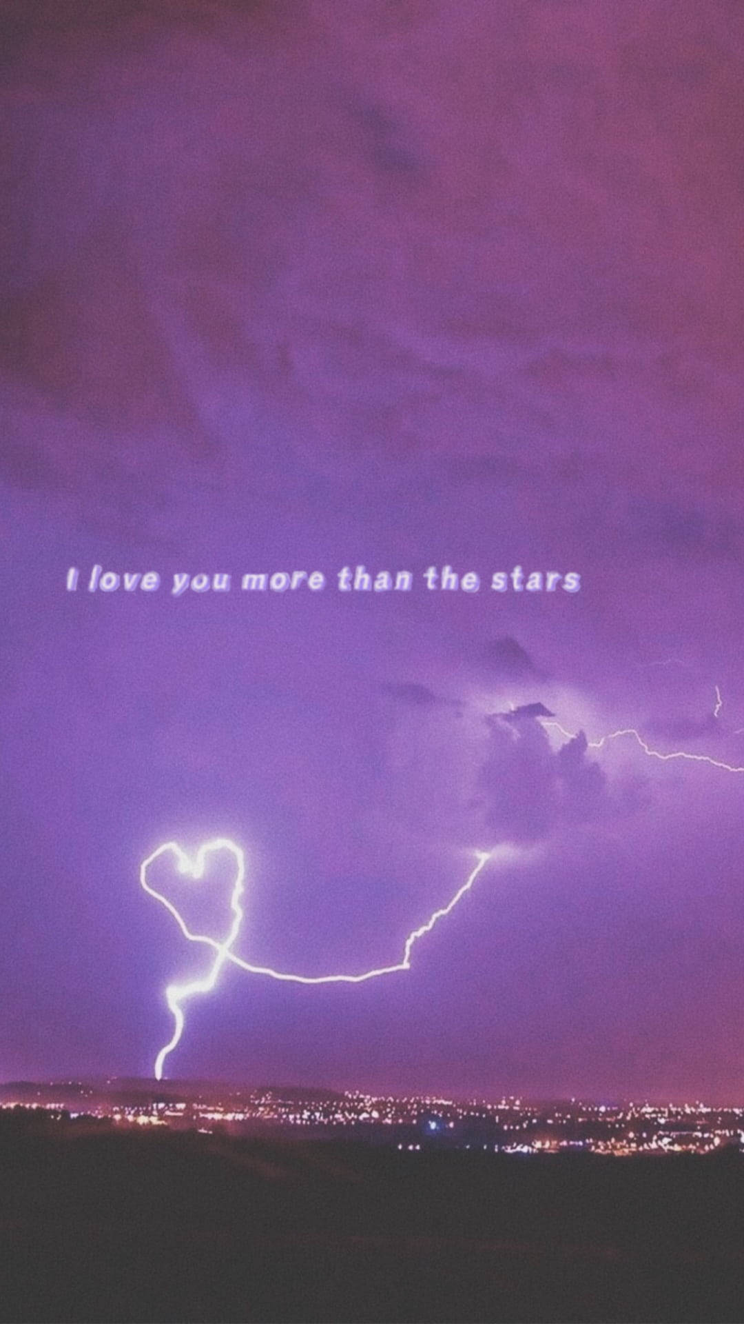 I Purple You Lightning Heart Wallpaper