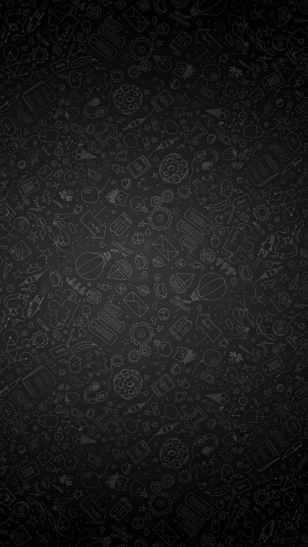 Icons Samsung Black Wallpaper