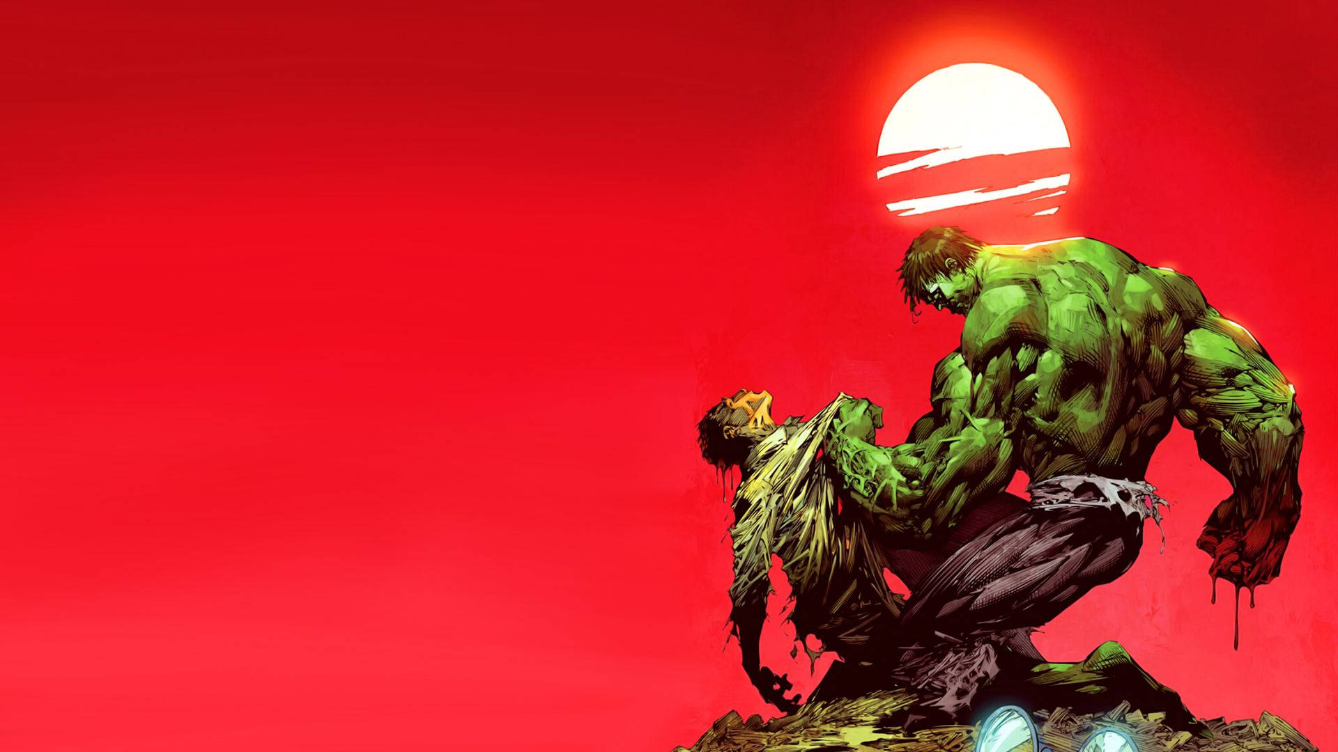 Incredible Hulk And Bruce Banner Fight Wallpaper