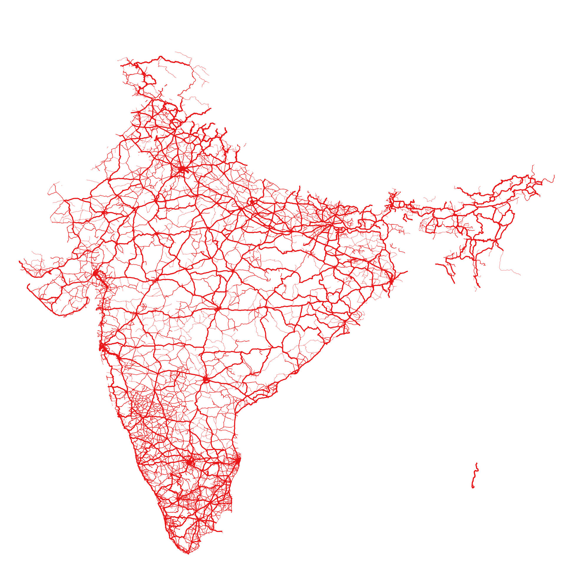 India Map Of Road Network Wallpaper