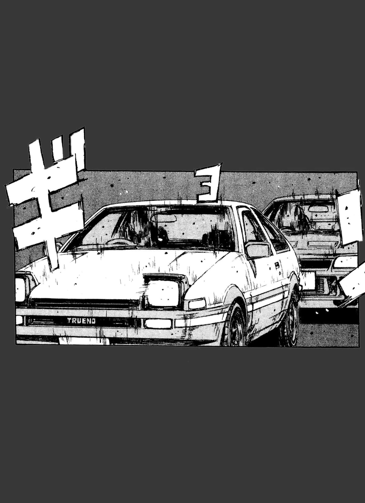 Experience the exhilaration of speed with Initial D phone Wallpaper