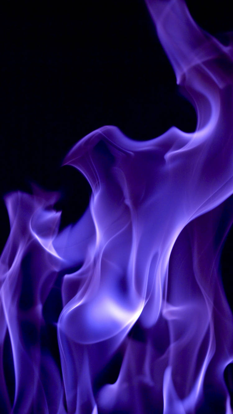Iphone Purple Fire Flame Wallpaper