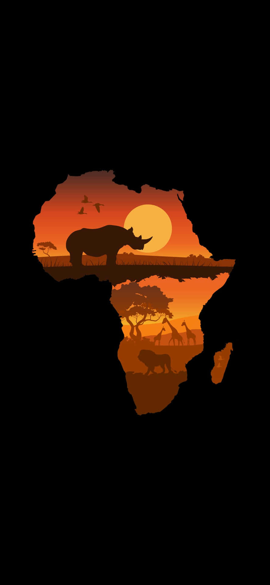african sunset silhouette png