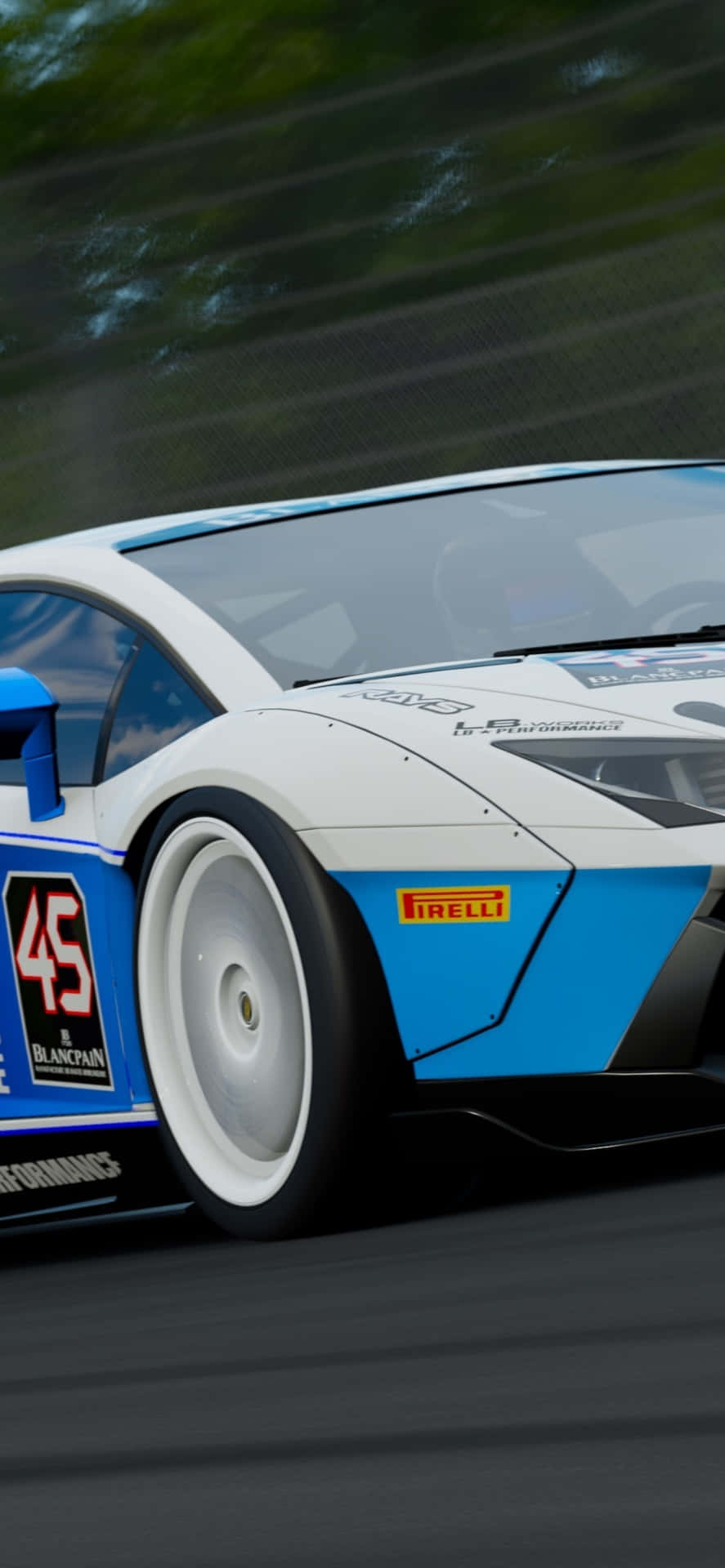 Lamborghini Blue iPhone X Forza Motorsport 7 Background