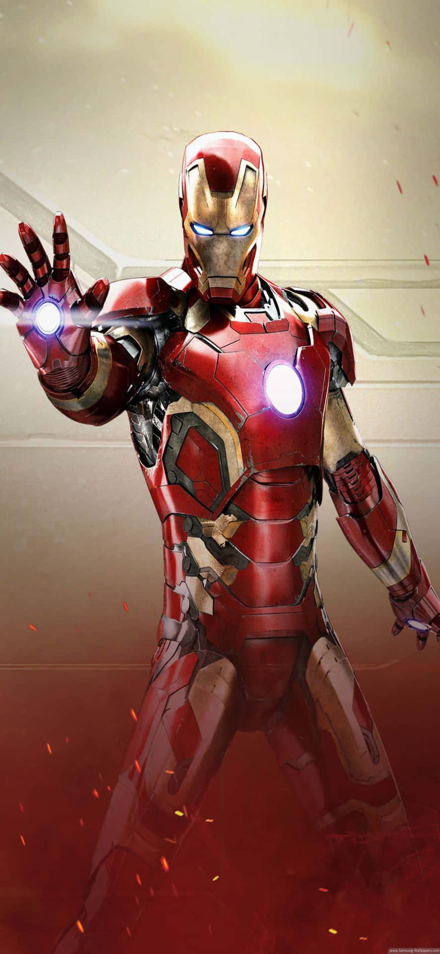 Iphone X Iron Man Background Iron Man Posing Bright Palms