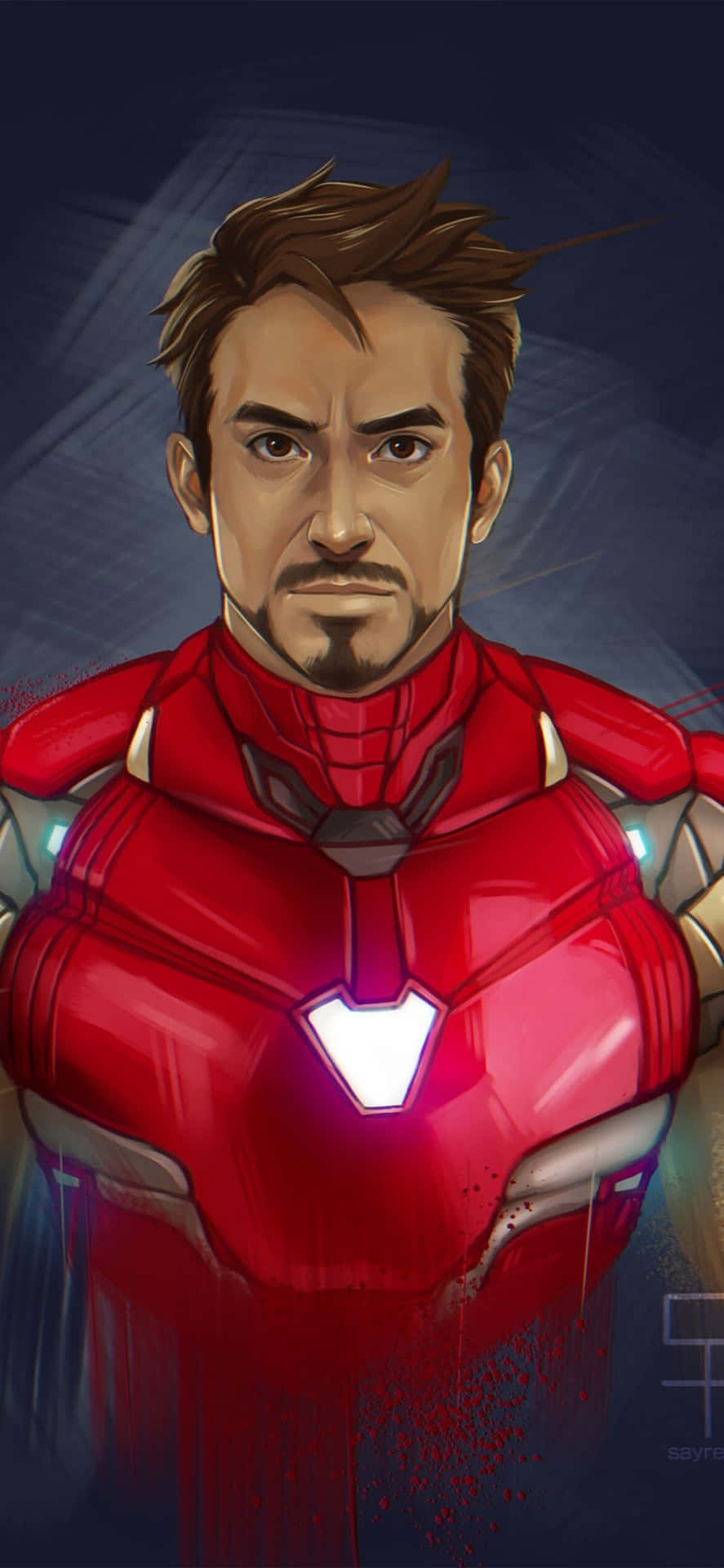Iphone X Iron Man Background Fanart Painting Of Iron Man