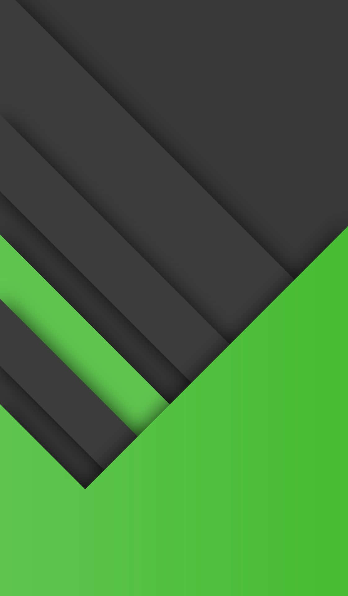 Iphone X Material Background Black Green Shapes