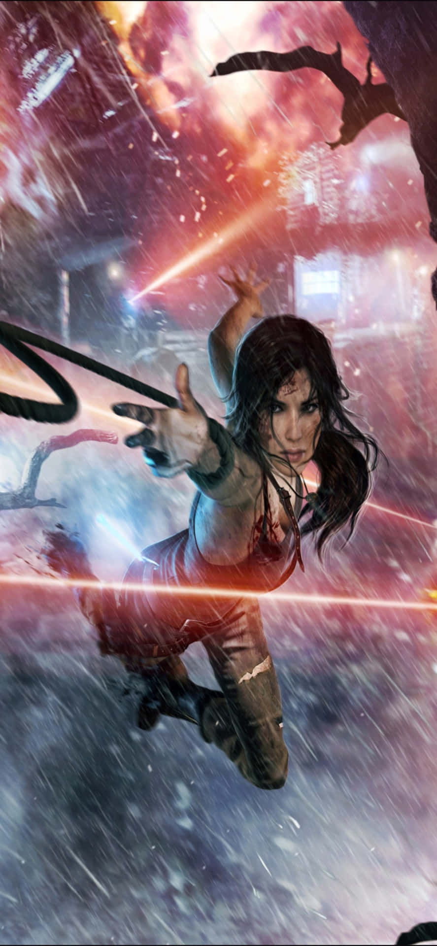 Laser Light Iphone X Rise Of The Tomb Raider Background