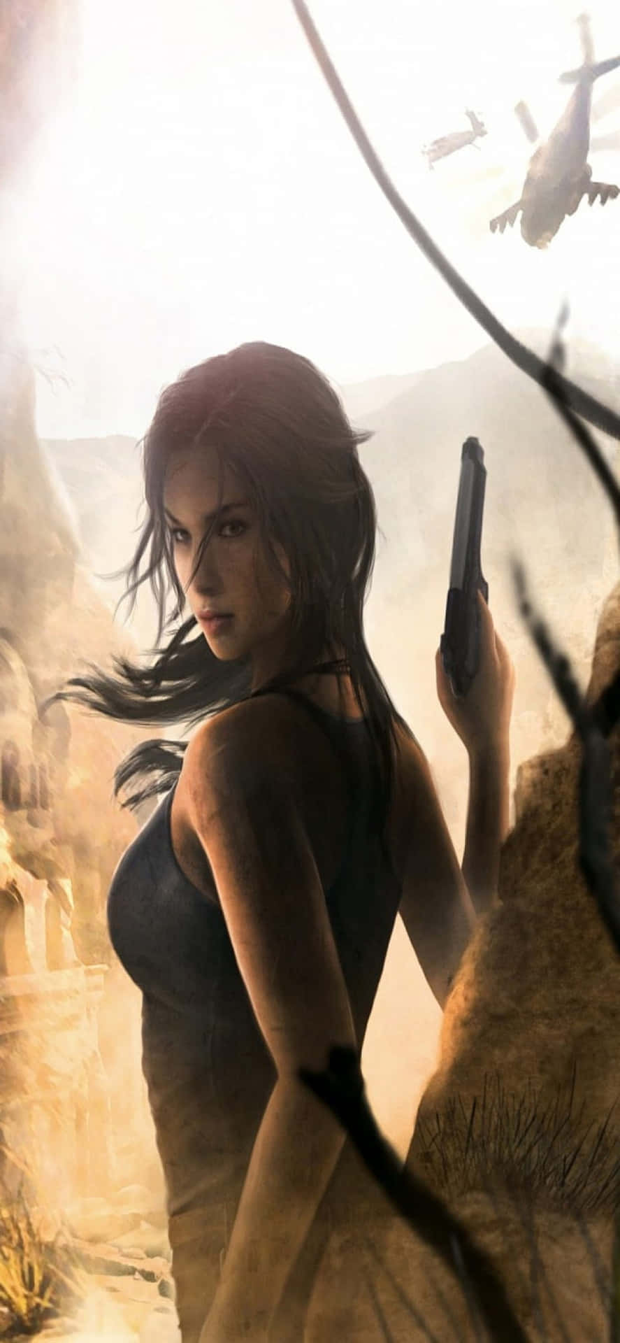 Lara Croft Iphone X Rise Of The Tomb Raider Background