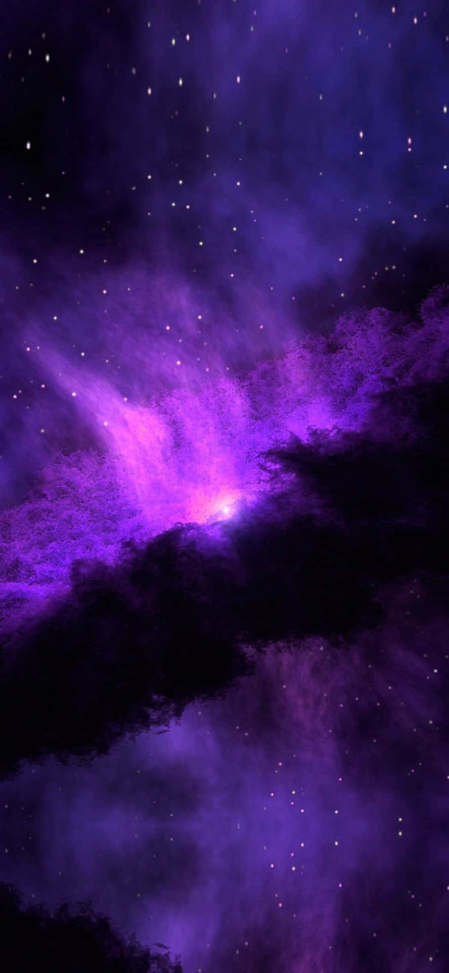 Iphone Xr Space Purple Starry Wallpaper