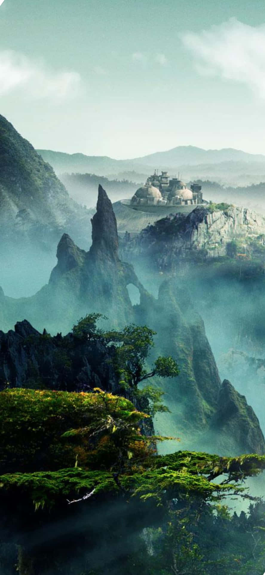 Stunning iPhone XS Civilization Beyond Earth Foggy Mountains Background