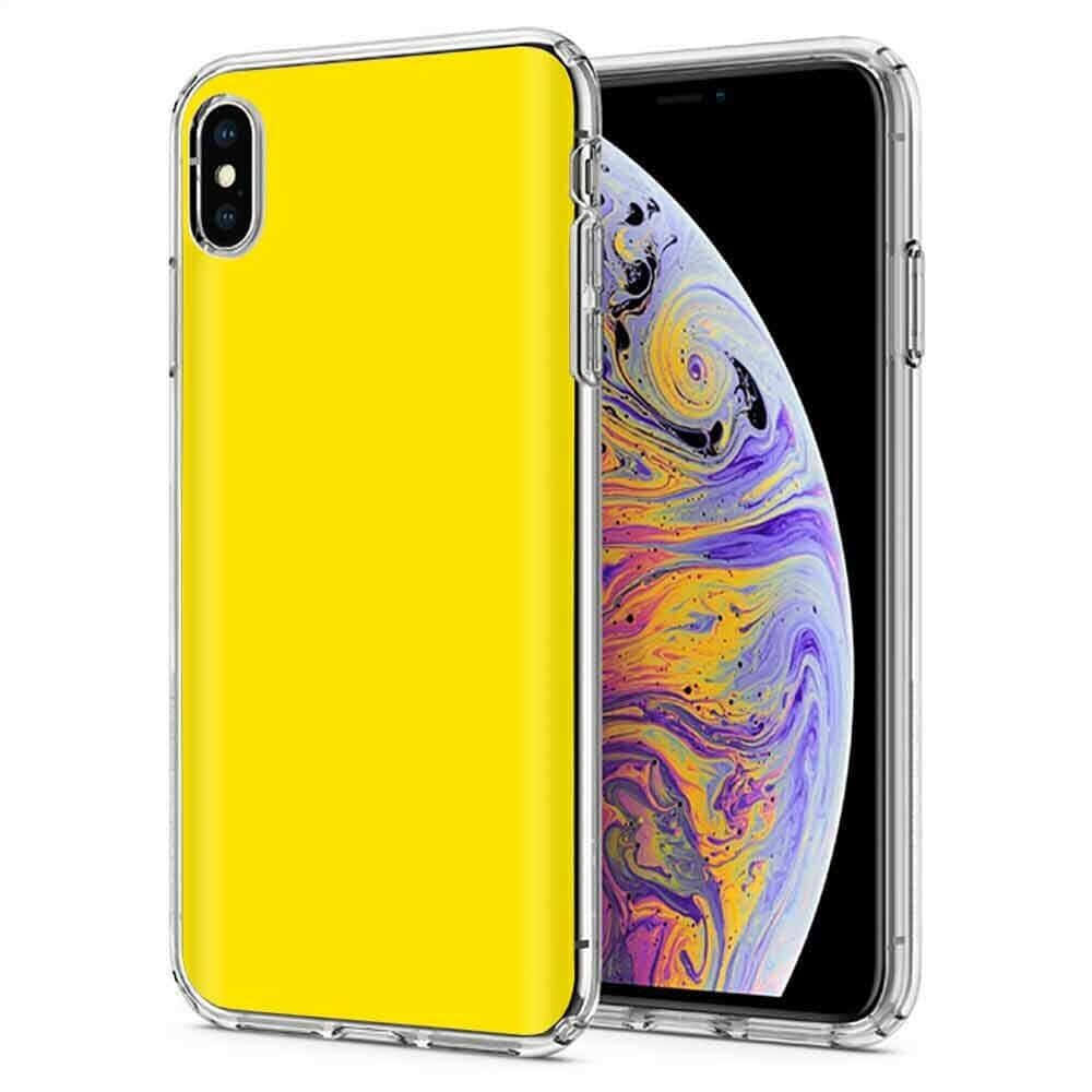 Iphone Xs Max Apple Background Yellow Back