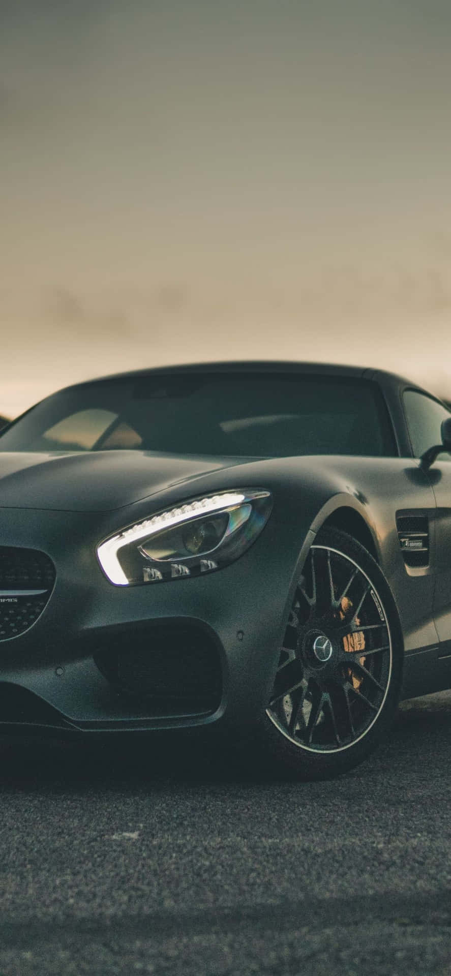 Iphone Xs Mercedes Background Side View Of A AMG GT