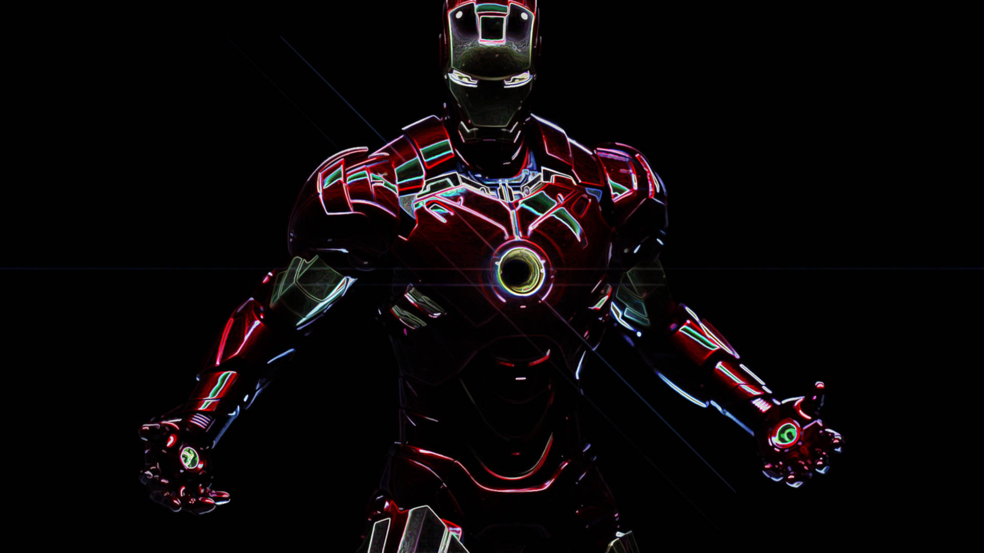 Glowing Marvel Superhero Ironman HD Wallpaper