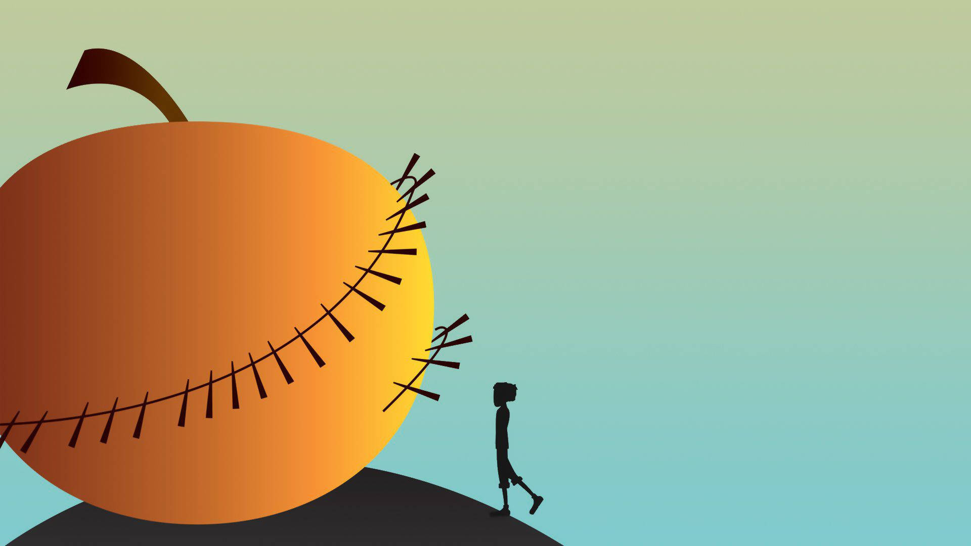 James And The Giant Peach Minimalist Art Wallpaper