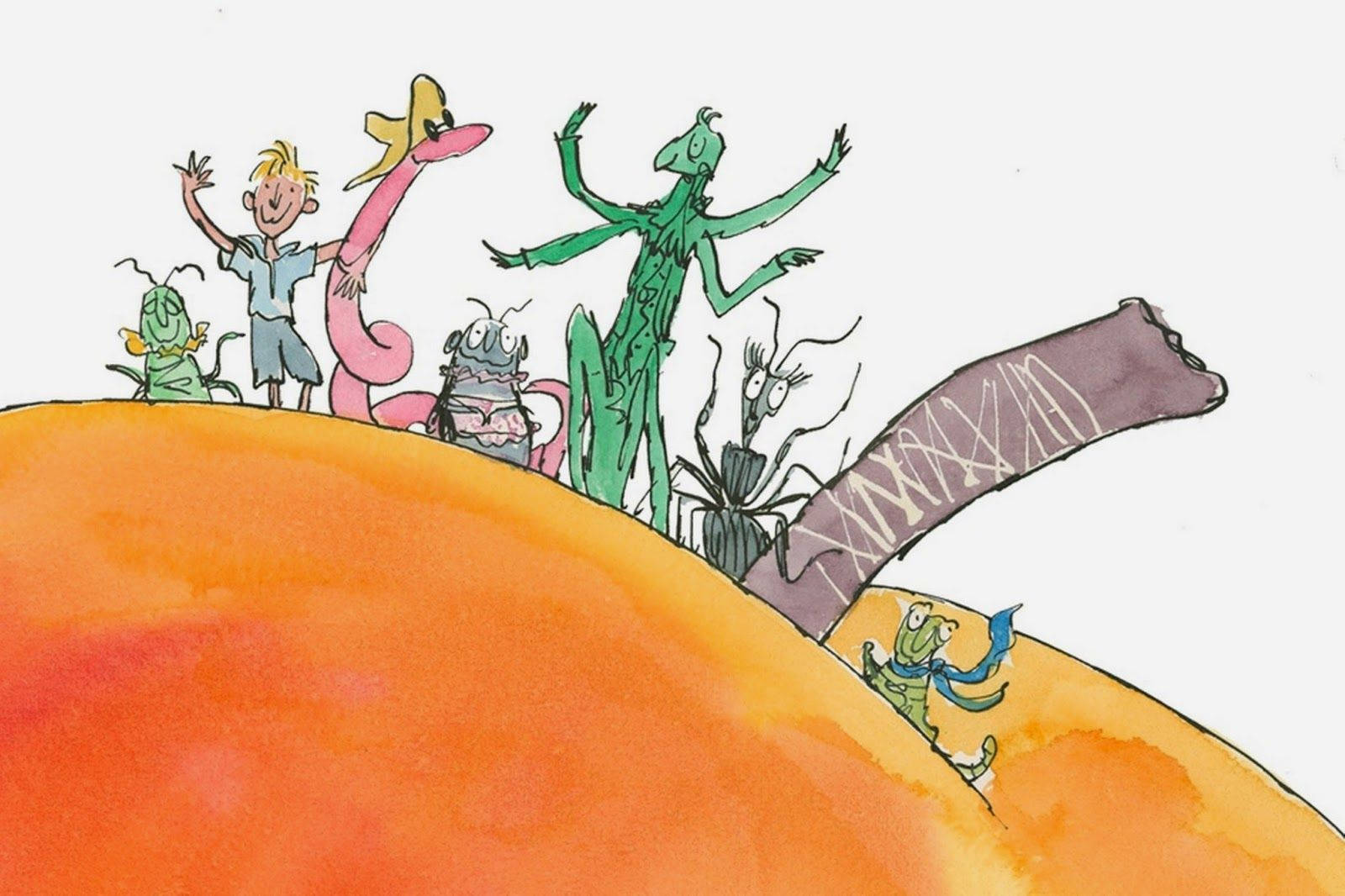 James And The Giant Peach Storybook Drawing Wallpaper