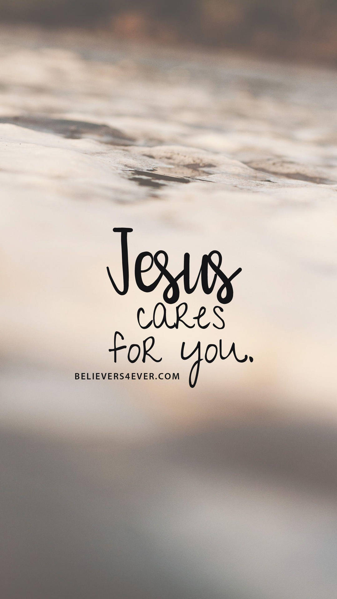 Jesus Cares Quote Android Phone Wallpaper