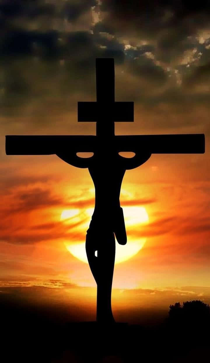 Jesus Christ Cross Sunset Picture