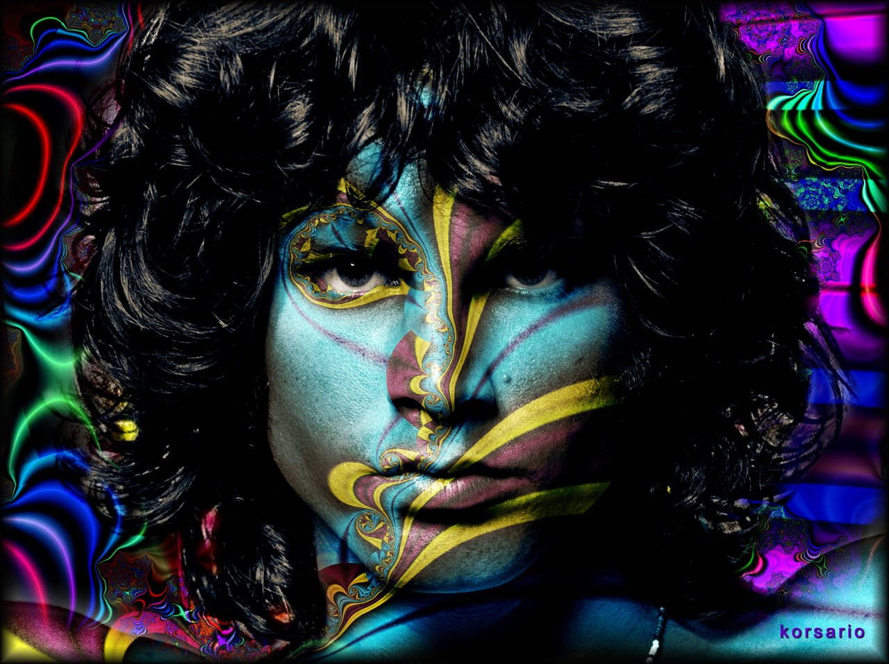 Jim Morrison Fractal Wallpaper