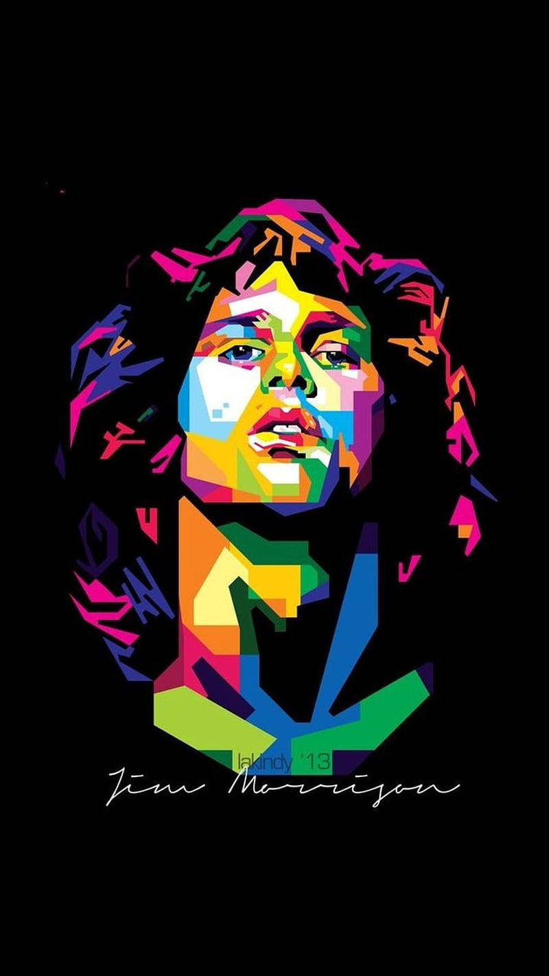Poetic Psychedelia - Jim Morrison's Geometric Vision Wallpaper