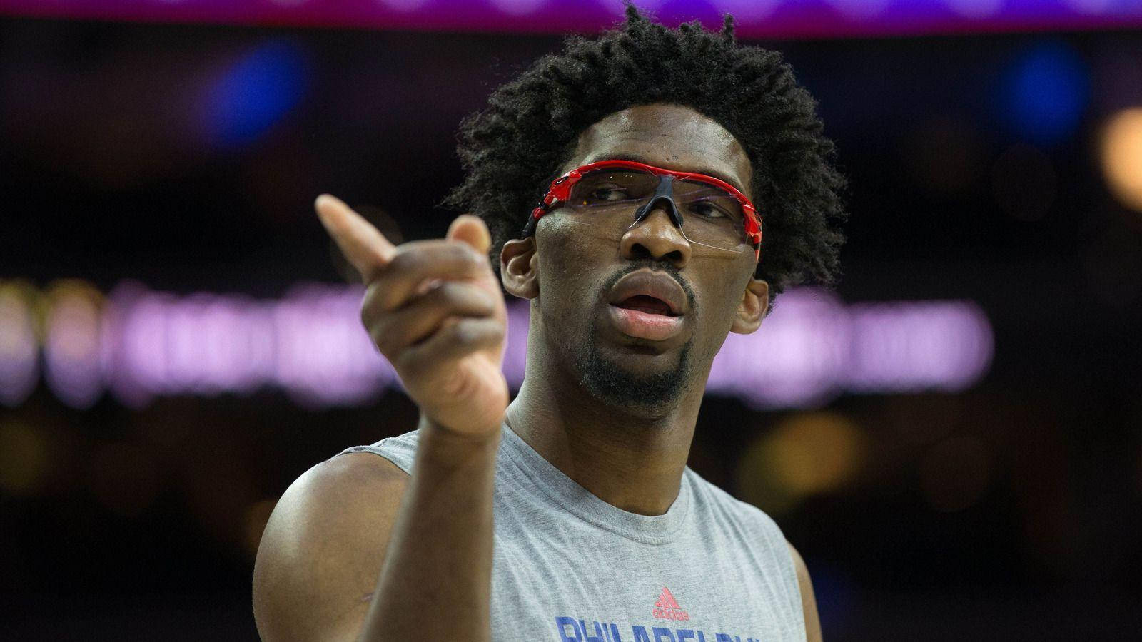 Joel Embiid With Goggles Wallpaper
