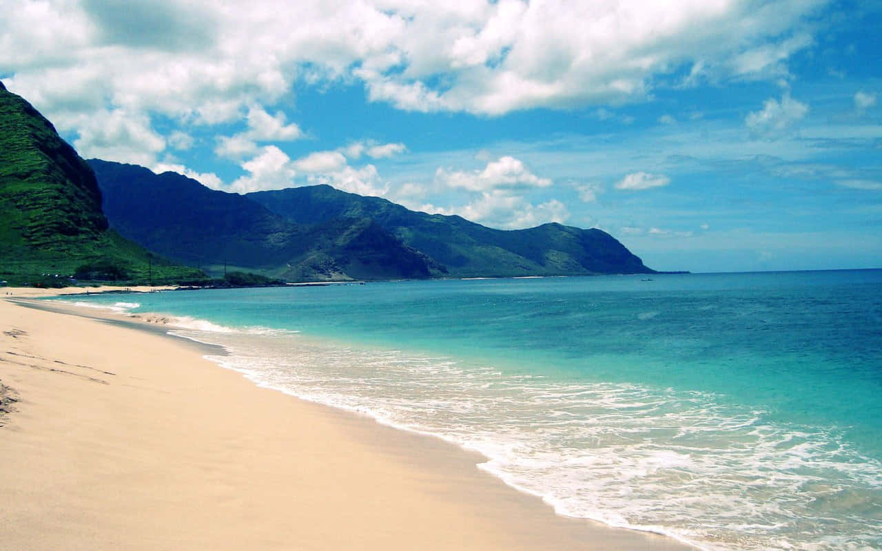 Kaʻōhao Beach In Hawaiian Background