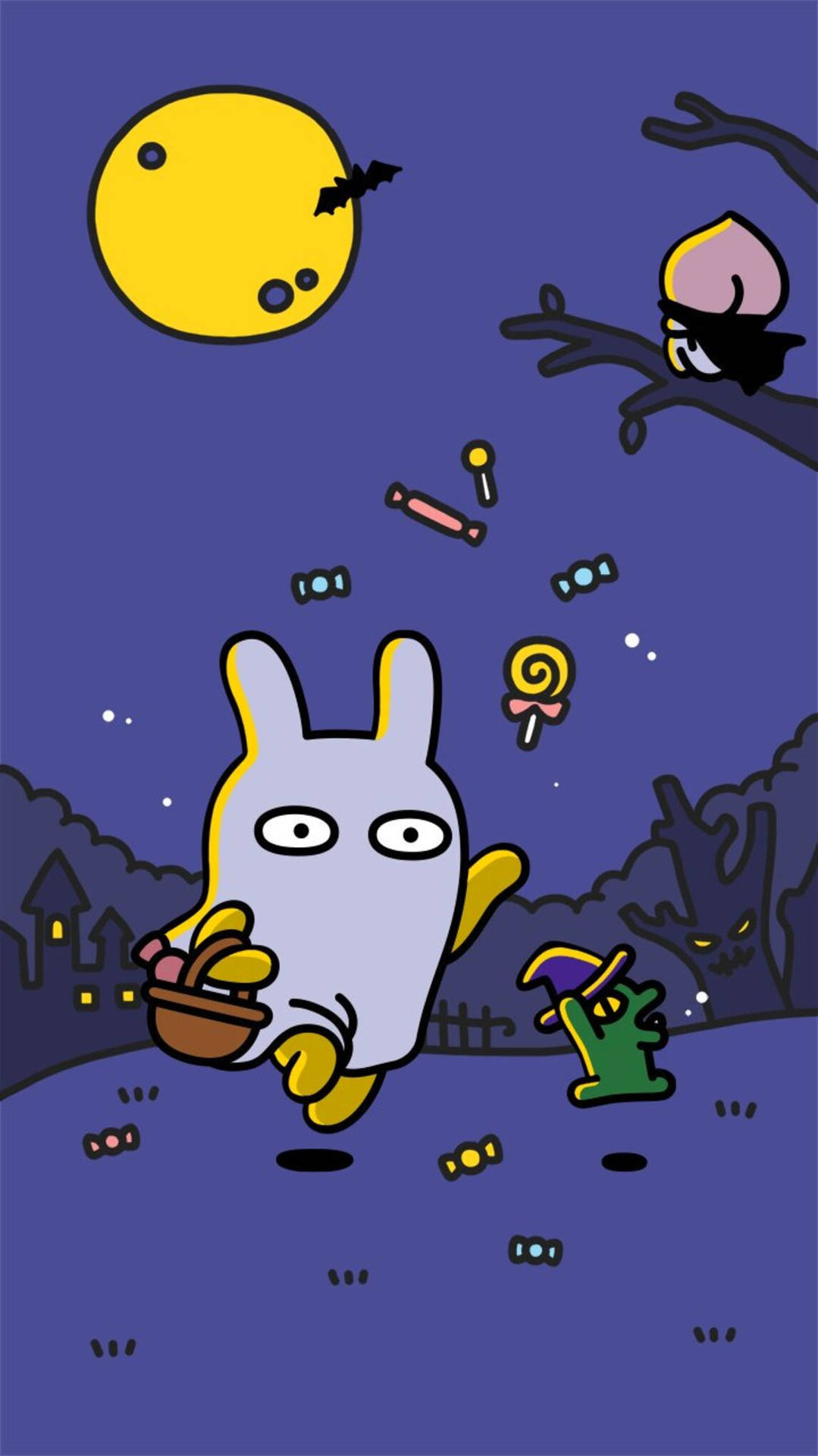 Get ready for a spooky Kakao Friends Halloween! Wallpaper