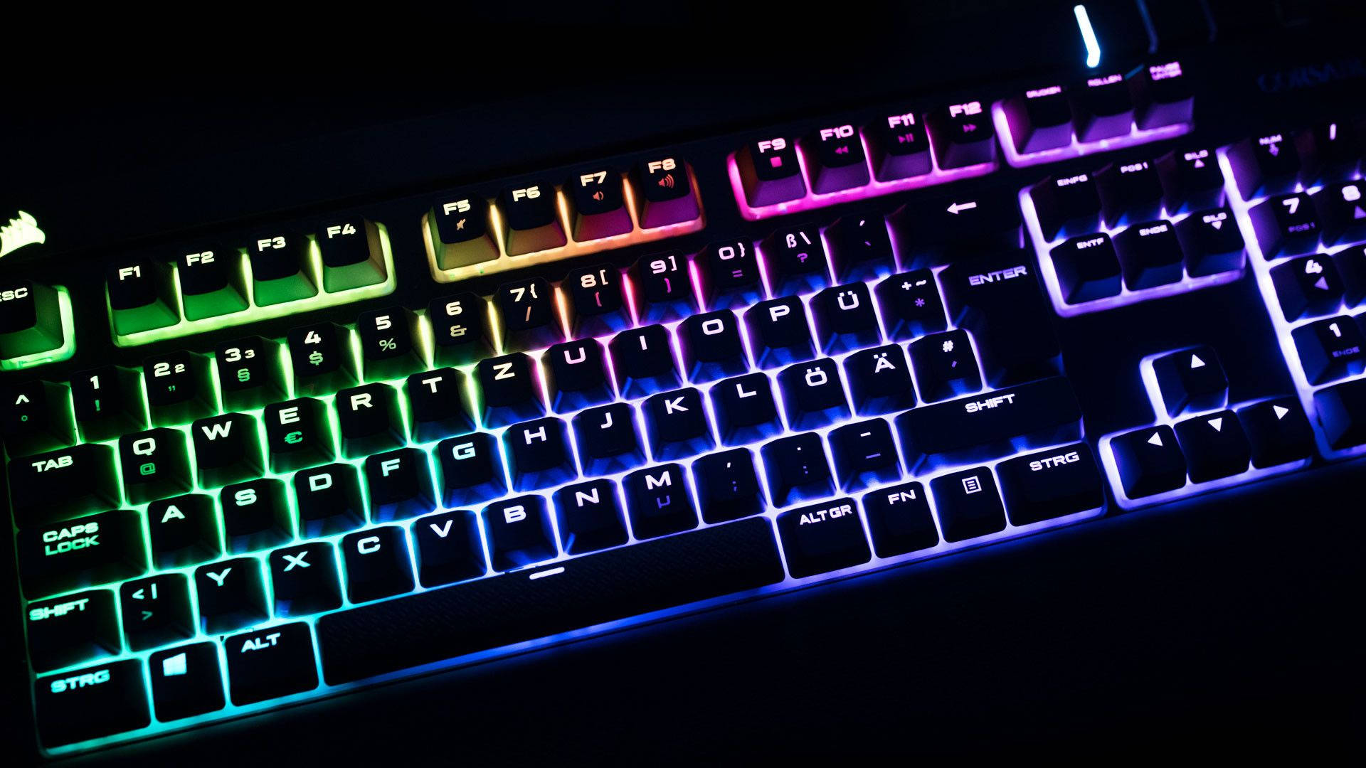 Bring Brightness to Your Workspace with a Keyboard RGB Backlit Light Wallpaper