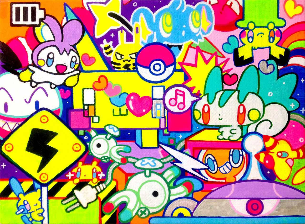 Colorful Childhood Imagination - Kidcore Desktop Wallpaper