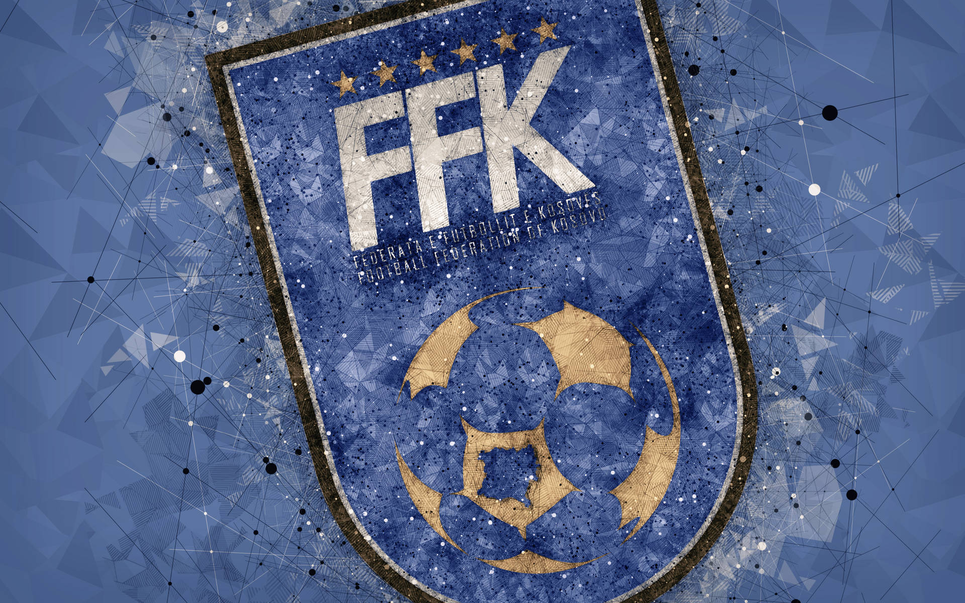 Kosovo Football Federation Blue Art Wallpaper