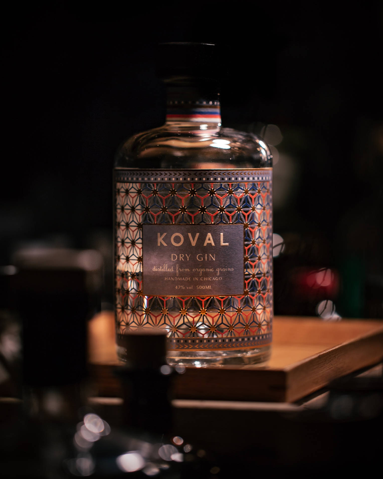 A Classic Bottle of Koval Gin Wallpaper